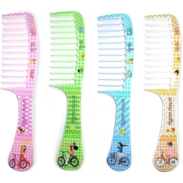 Plastic Flat Hair Comb for Hair Styling (Pink 1 Piece) Fashionable and Unique High Quality - Image 5